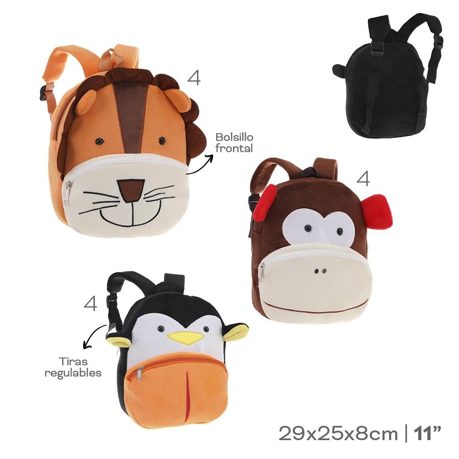Mochila Peluche 11 Trendy Varios Colores 53713