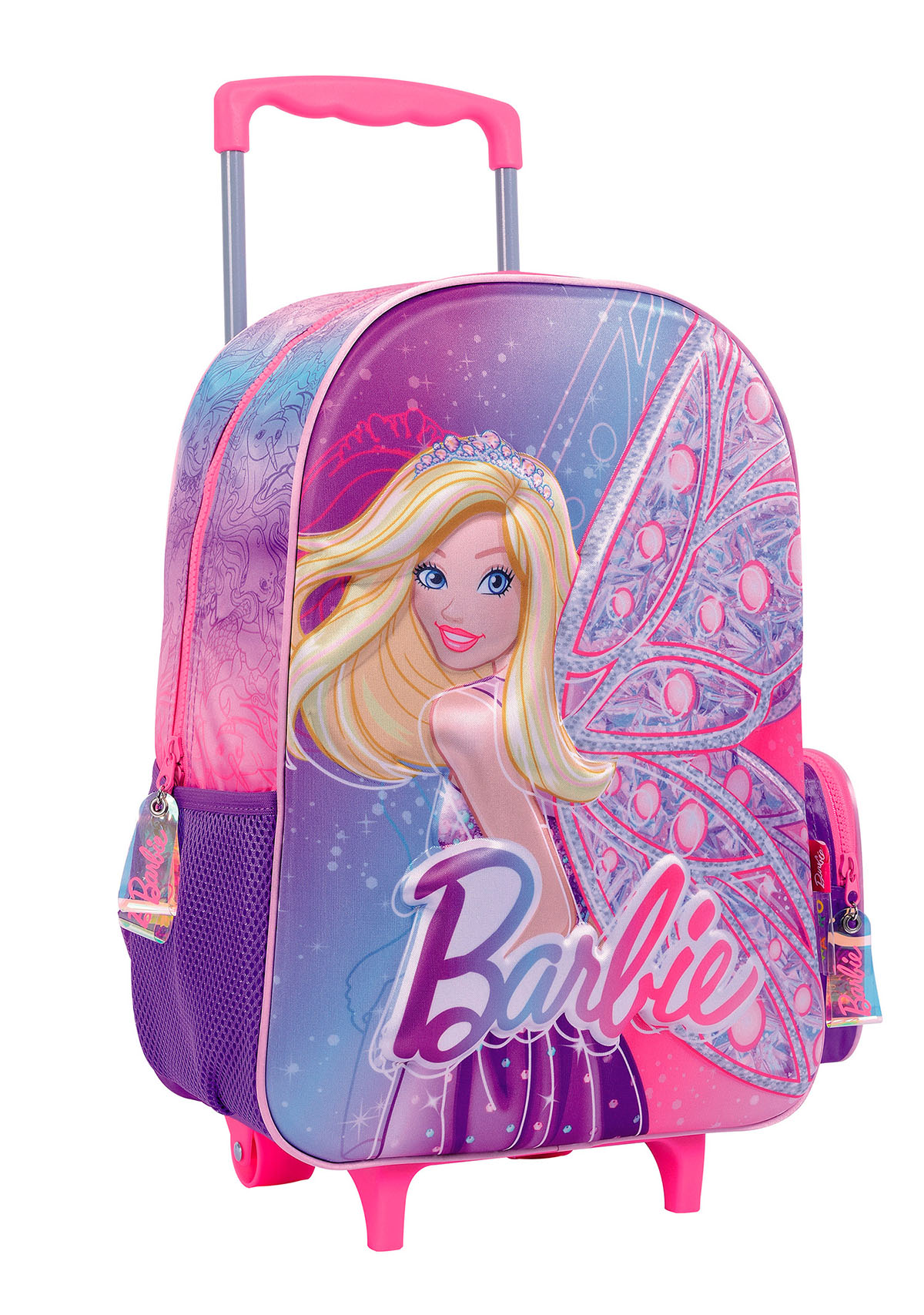 Mochila Barbie Carro 16 Wabro Varios Colores 35610