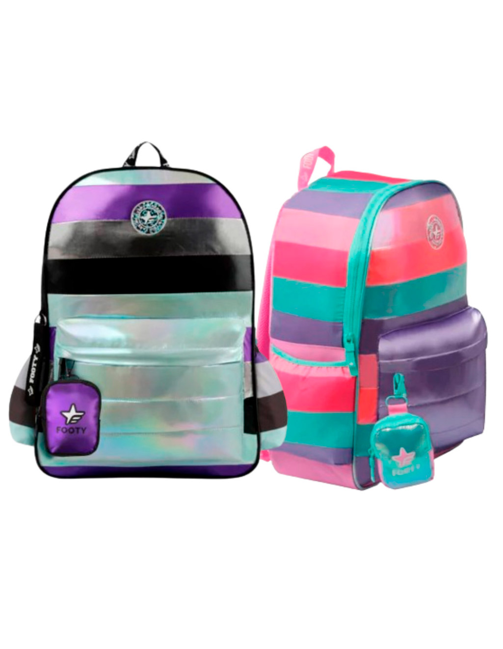 Mochila Con Monedero Footy Varios Colores FTY4054
