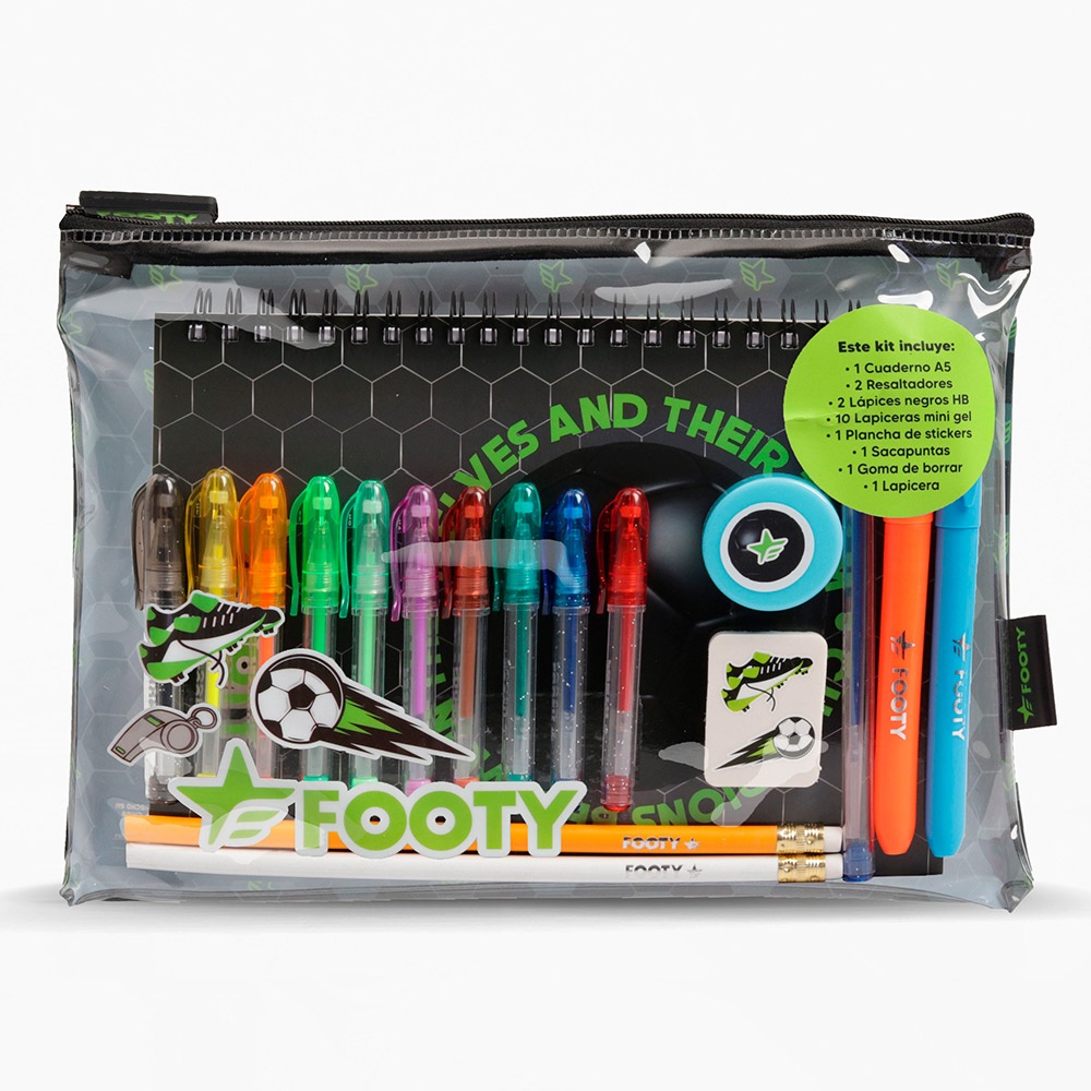 Set Escolar Footy Varios Colores SET501