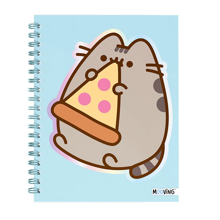Cuaderno 16x21 Espiral Tapa Dura 80 hjs Pusheen Mooving Varios Colores 1205207