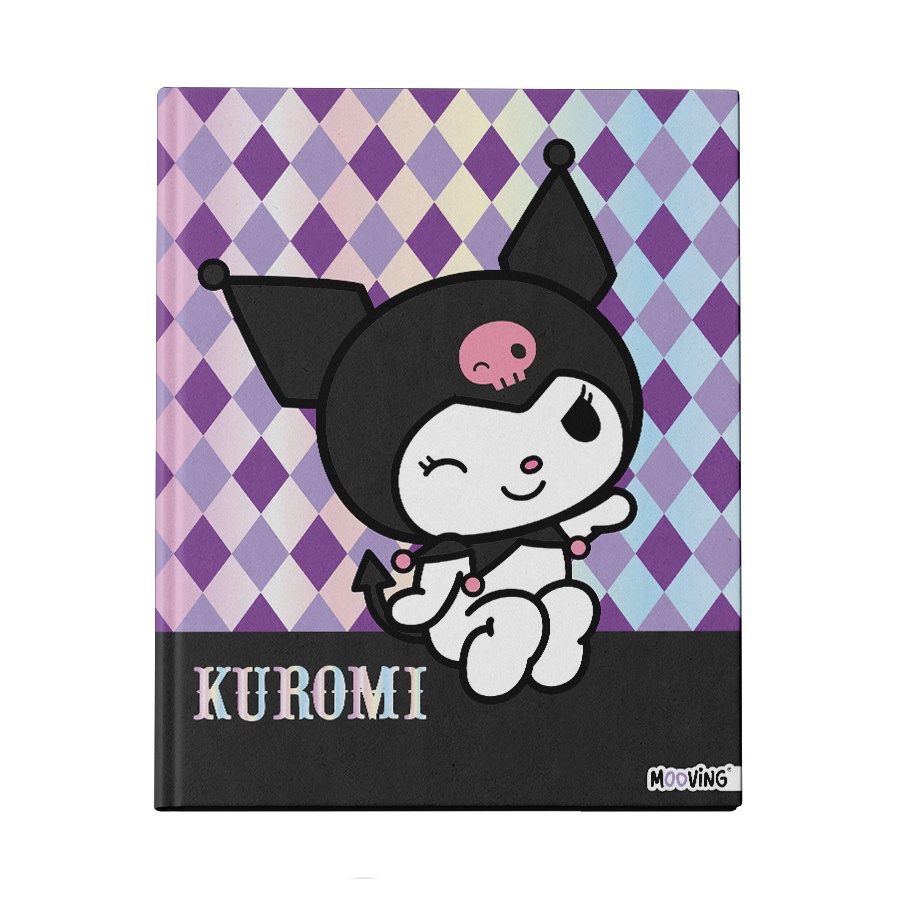 Cuaderno 19 5 x 24 cm Tapa Dura Cosido 48 hjs Kuromi Mooving Negro 1224255