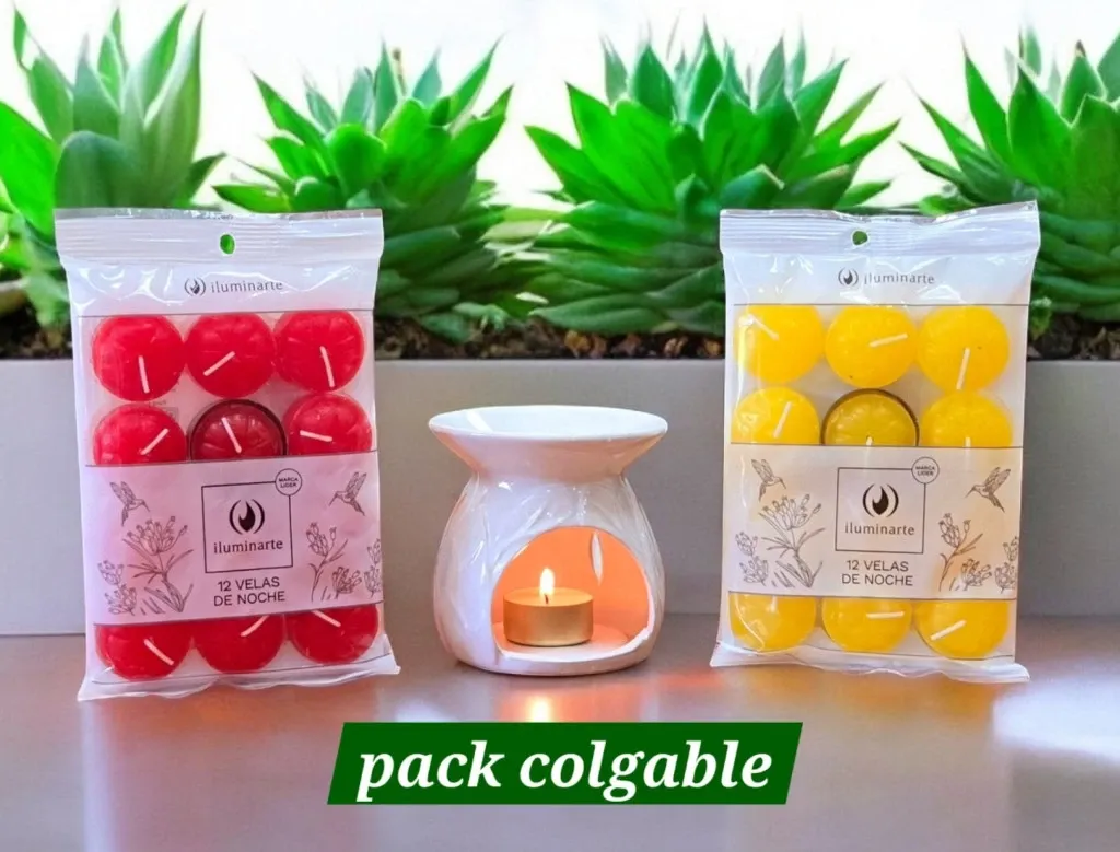 Velas De Noche x 12 Unid Aromanza Varios Colores 004J