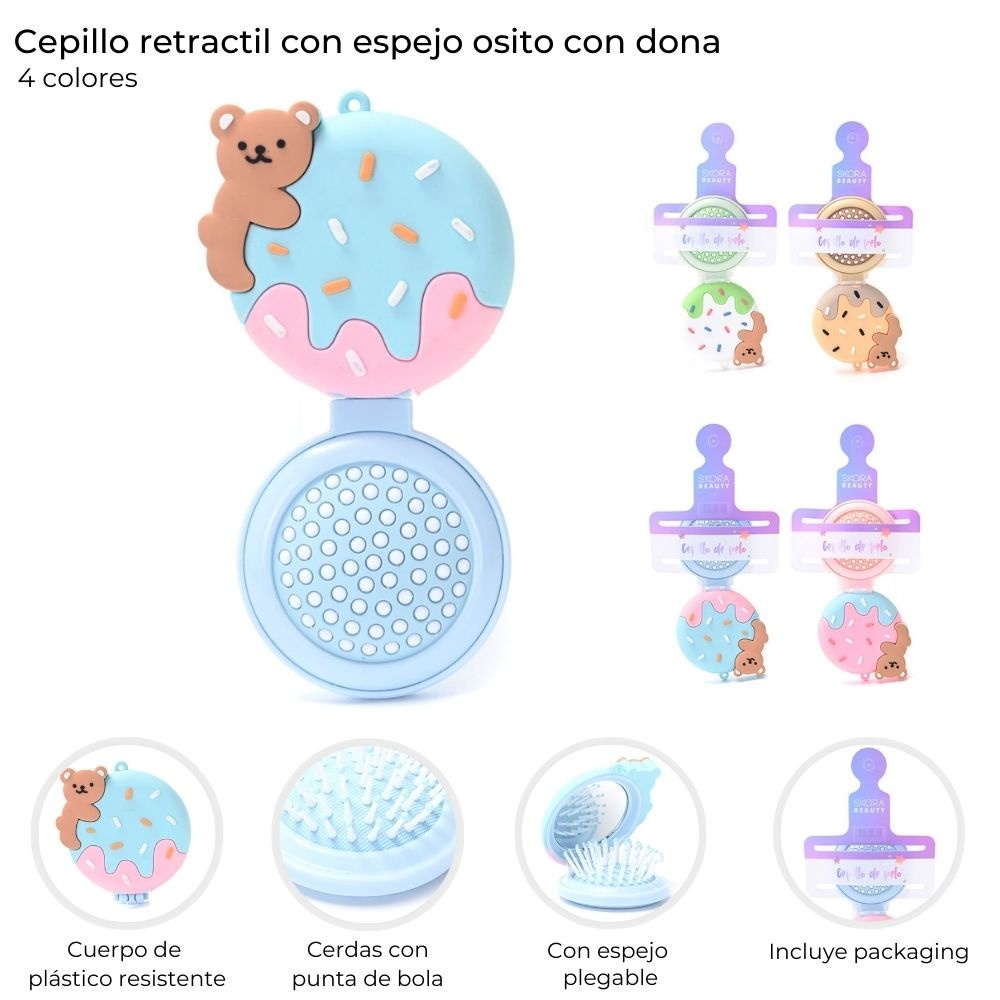 Cepillo Retractil Con Espejo Skora Verde 39050