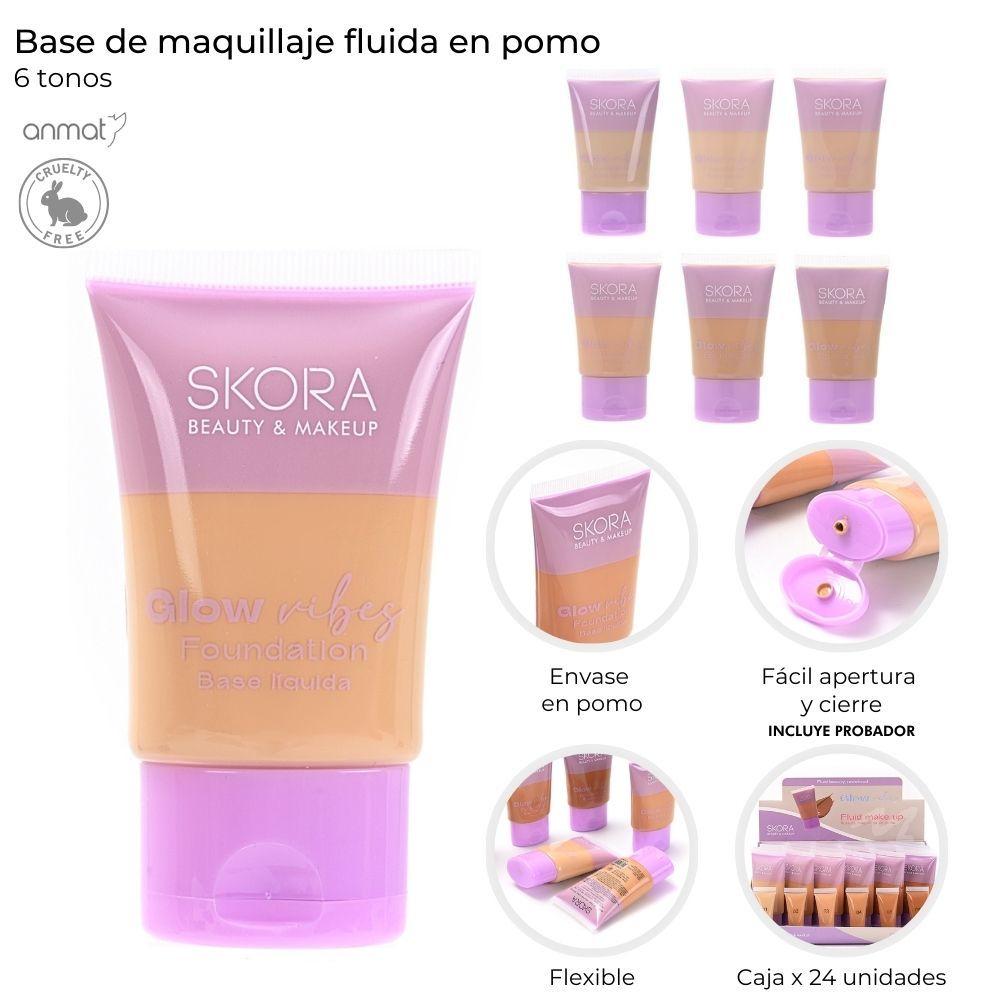 Base De Maquillaje Fluida En Pomo Skora Varios Colores 39568