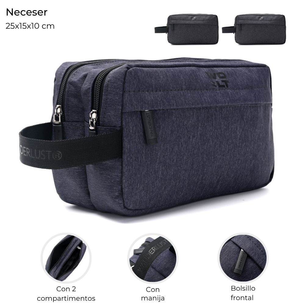 Neceser Con 2 Compartimientos Wanderlust Varios Colores 40430