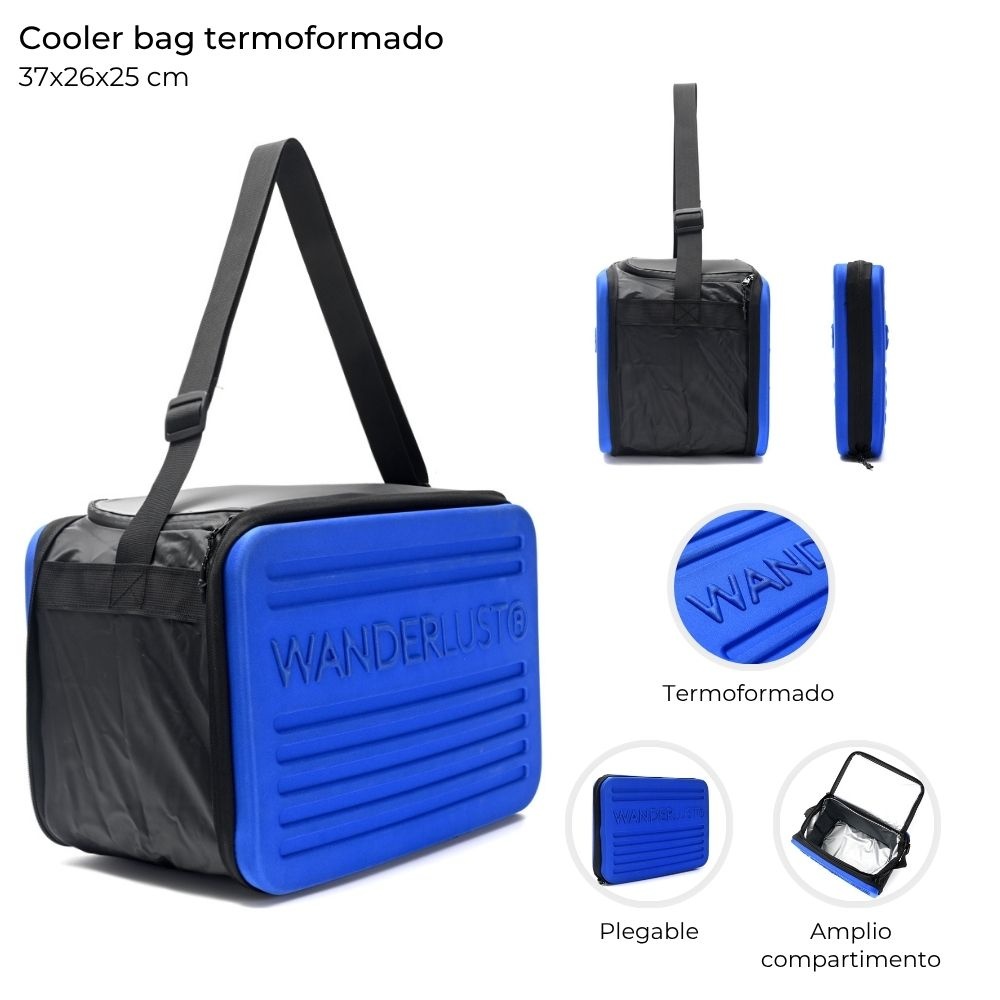 Cooler Bag Termoformado Plegable Wanderlust Azul 41630