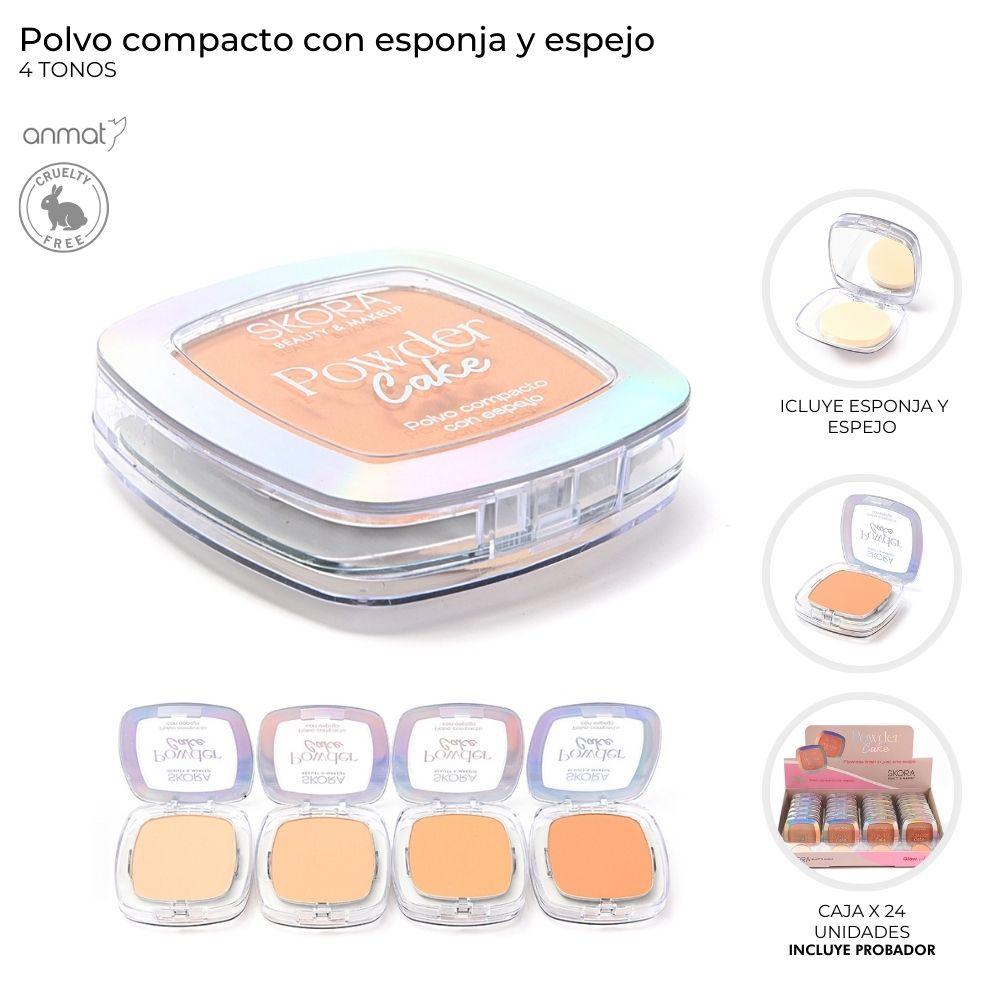 Polvo Compacto Con Esponja y Espejo Skora Tono 4 41781