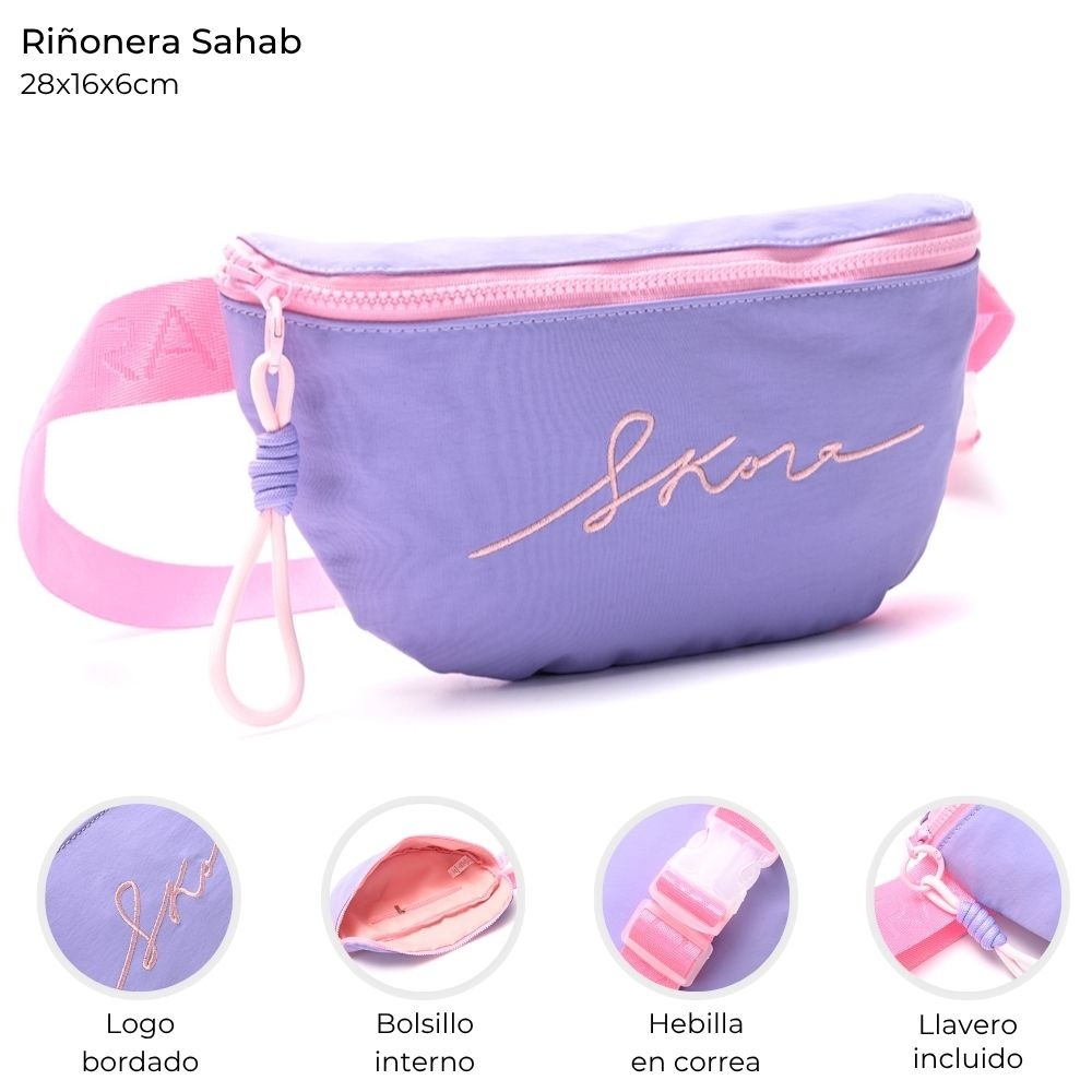 Rinonera Sahab Con Llavero Skora Rosa 41901