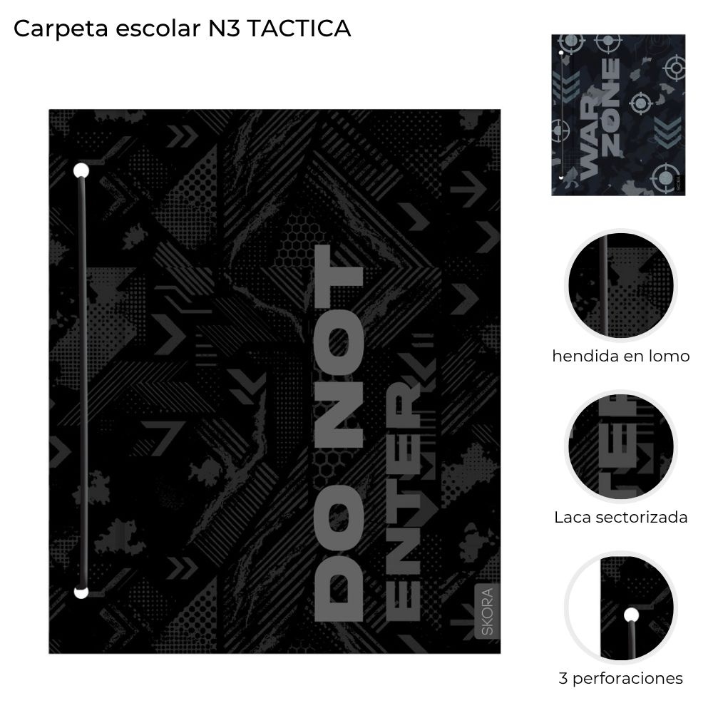 Carpeta N3 Tactica Skora Warzone 42030