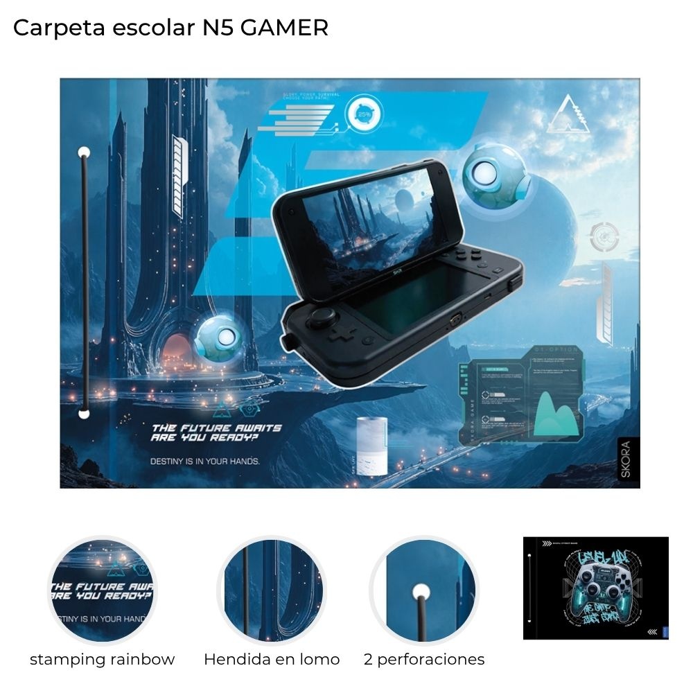 Carpeta N5 Gamer Skora Varios Colores 42035