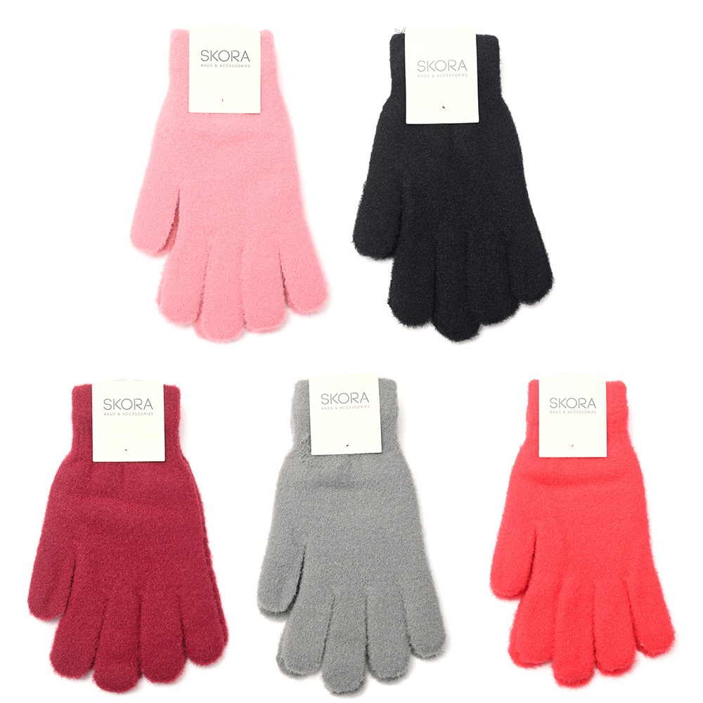 Guante Peludito Liso Mujer Skora Varios Colores 43745
