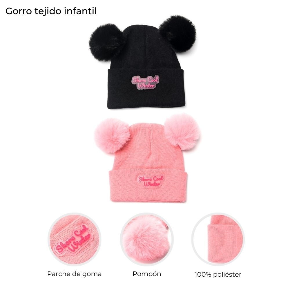 Gorro Infantil Skora Negro 43805