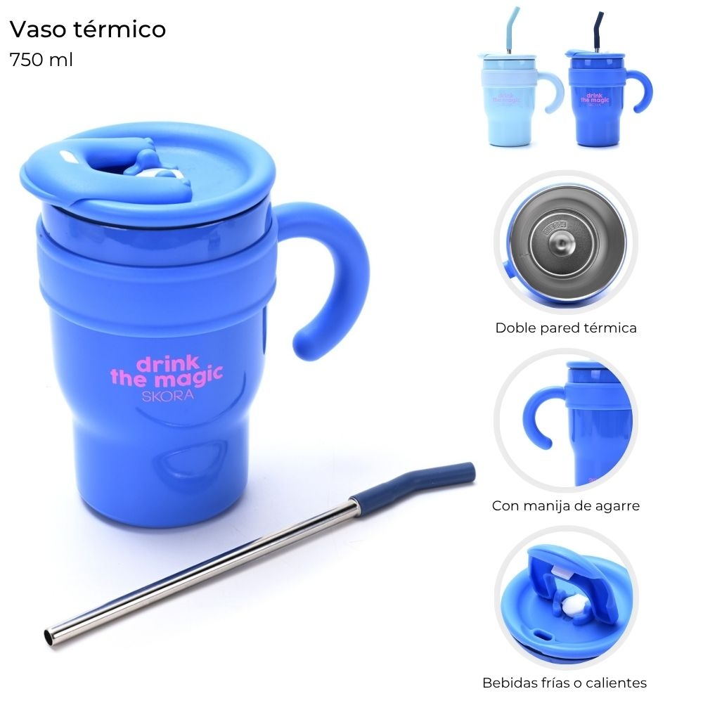 Vaso Termico 750ML Skora Varios Colores 44179