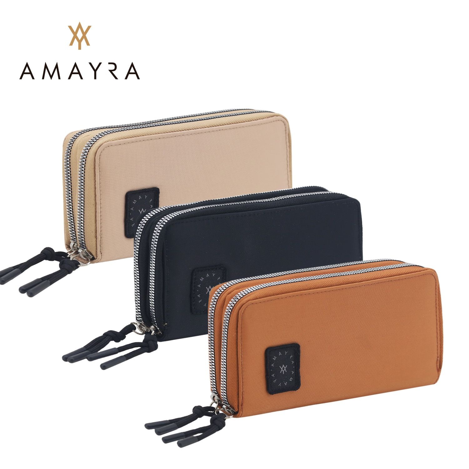 Billetera 2 Cierres Amayra Varios Colores 67.3500025