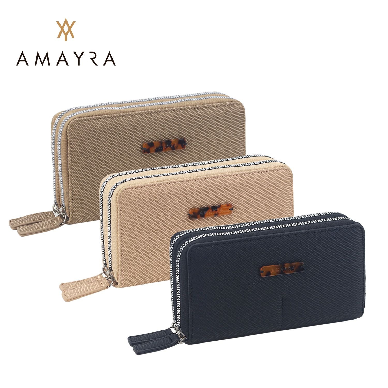 Billetera 2 Cierres Amayra Varios Colores 67.3500052