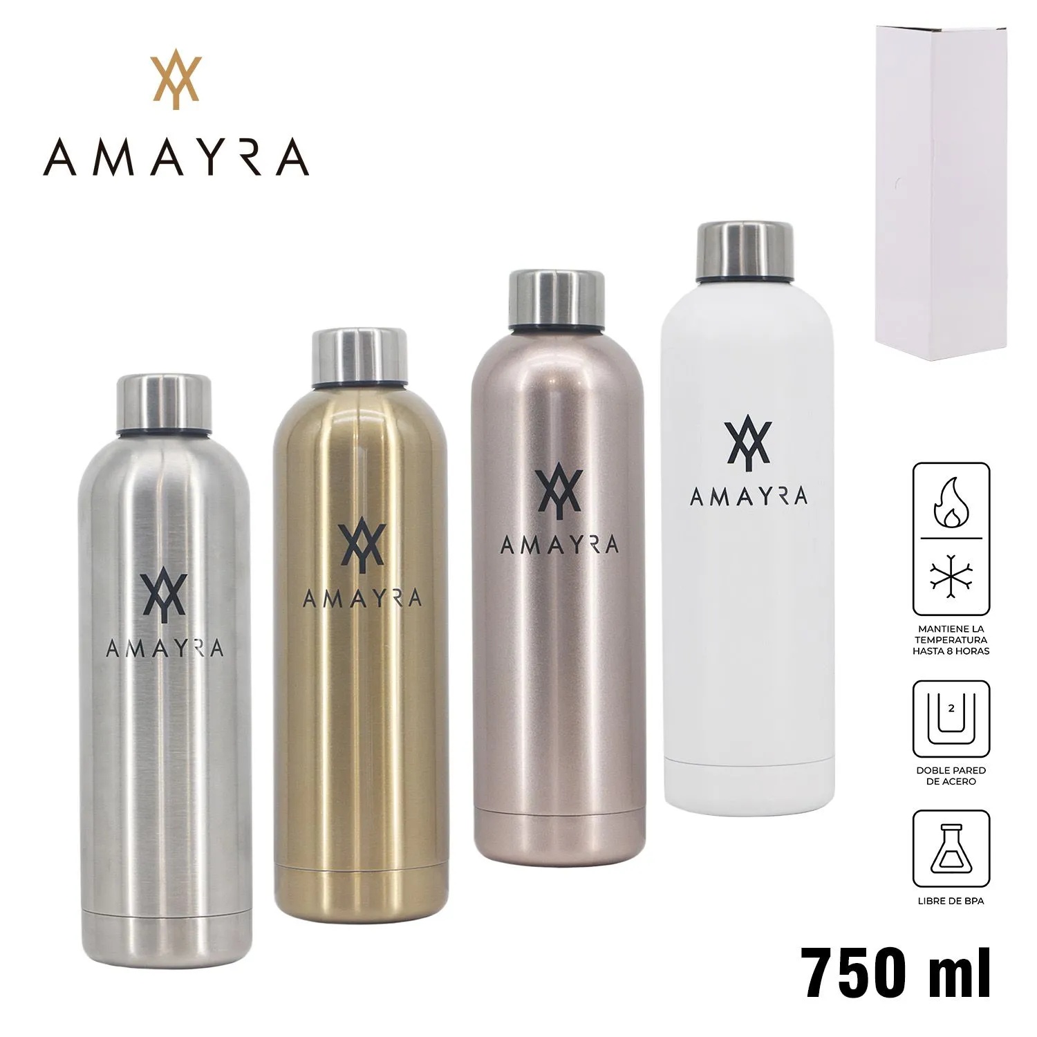 Botella Termica 750ML Amayra Varios Colores 67.X1801