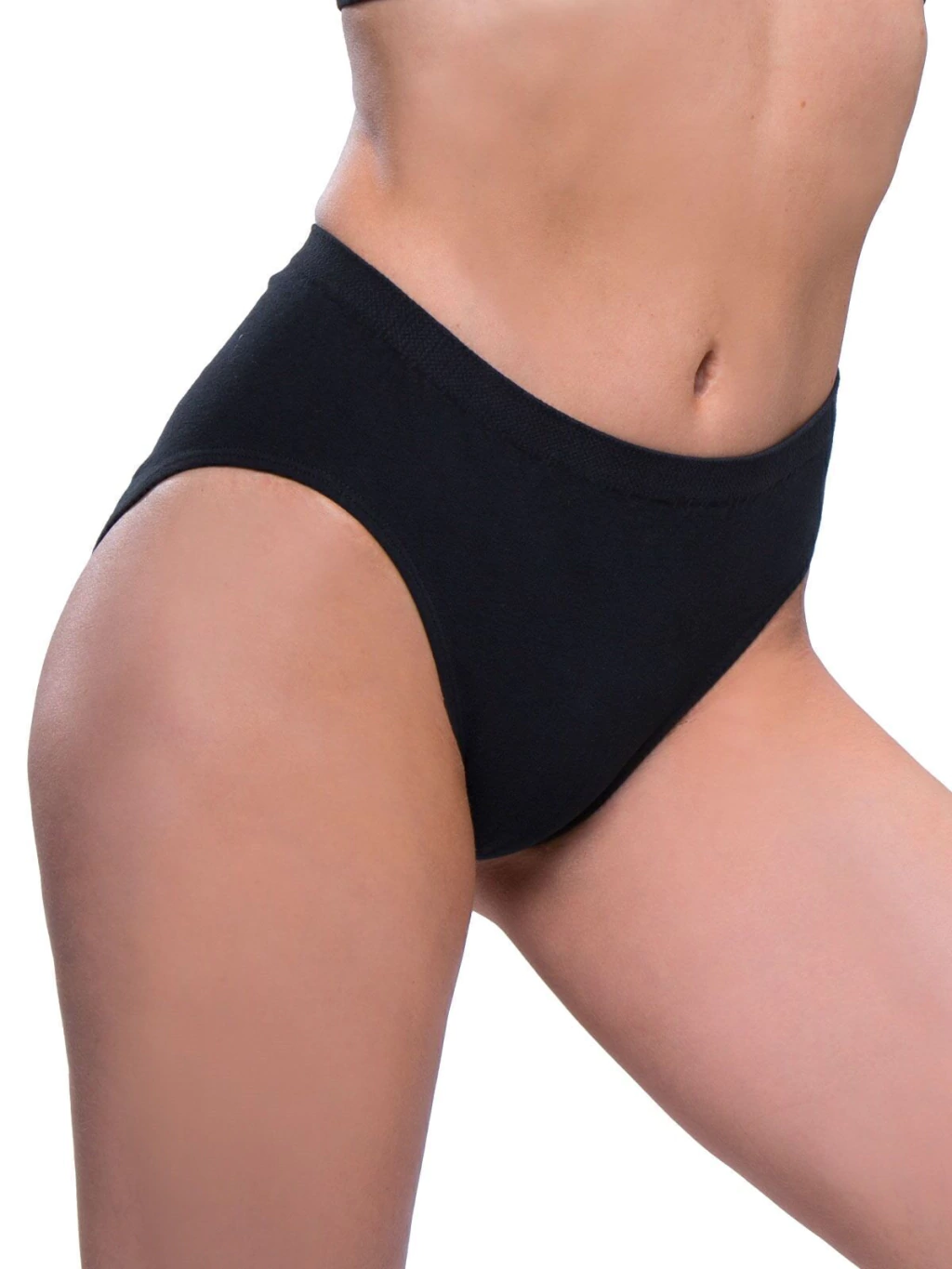 Tiro Corto Algodon Lycra Sin Costura Negro o Blanco o Avellana (32) Cocot 9061