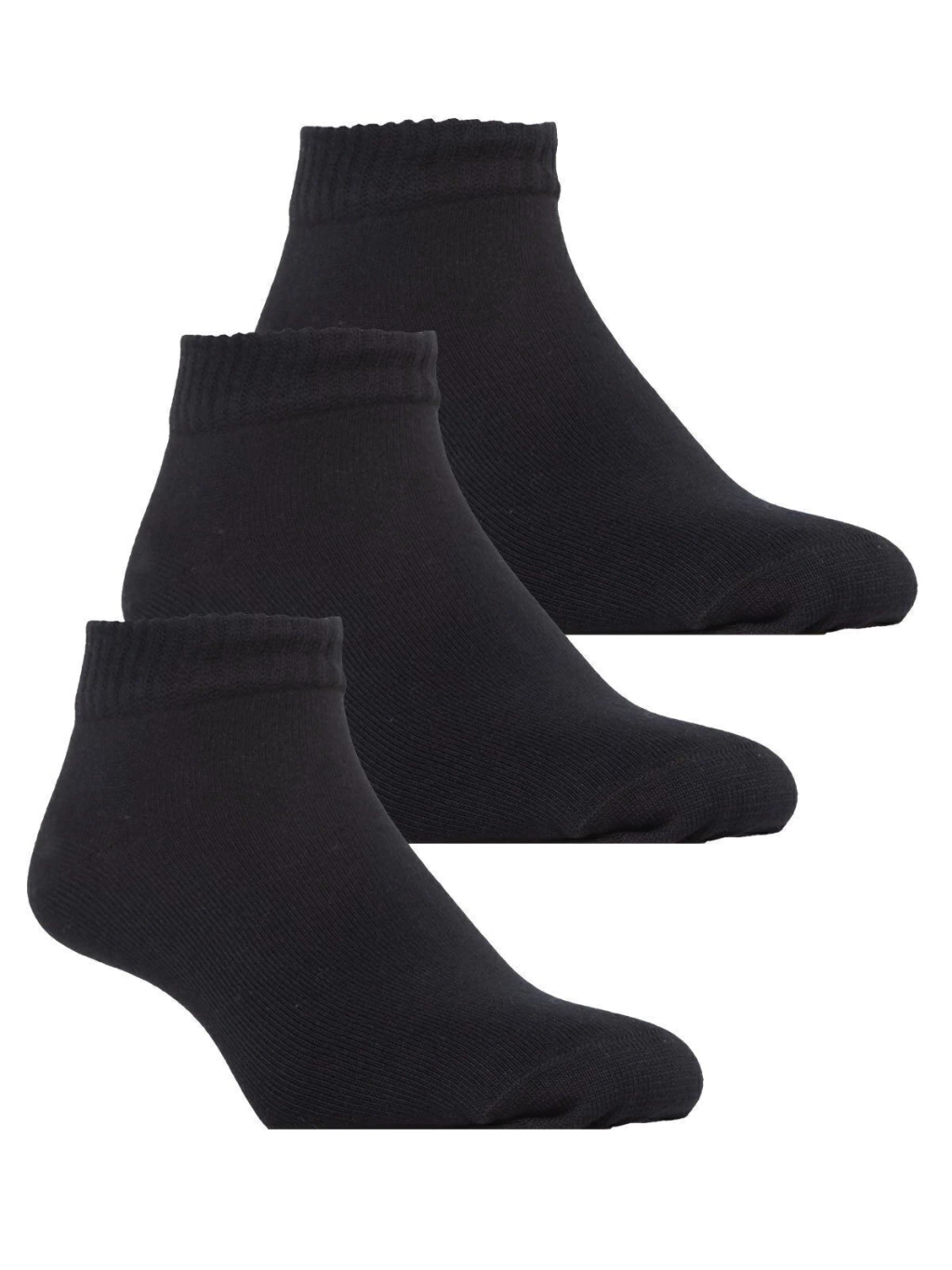 Media Corta Soft Lisa - Pack X3 Negro o Blanco o Surtido Cocot 2620