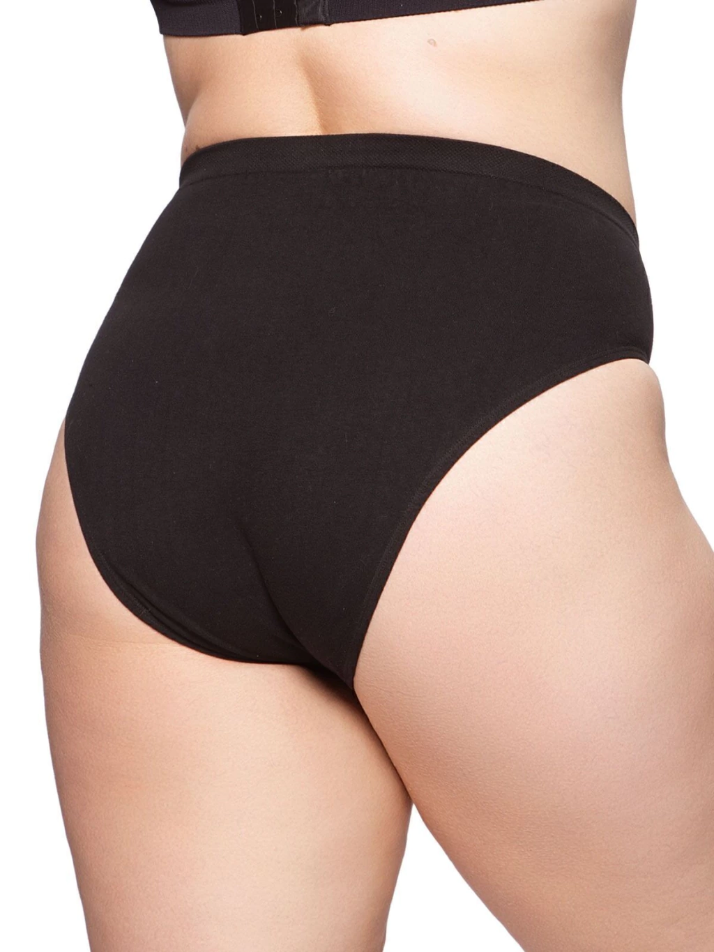 Tiro Corto Algodon Lycra Plus Sin Costura Negro o Blanco o Avellana (32) Cocot 5539