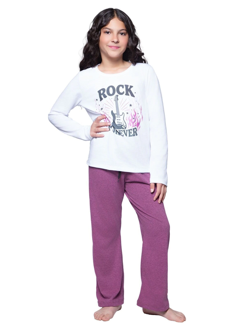 Pijama Teen Rock Blanco Cocot 7478