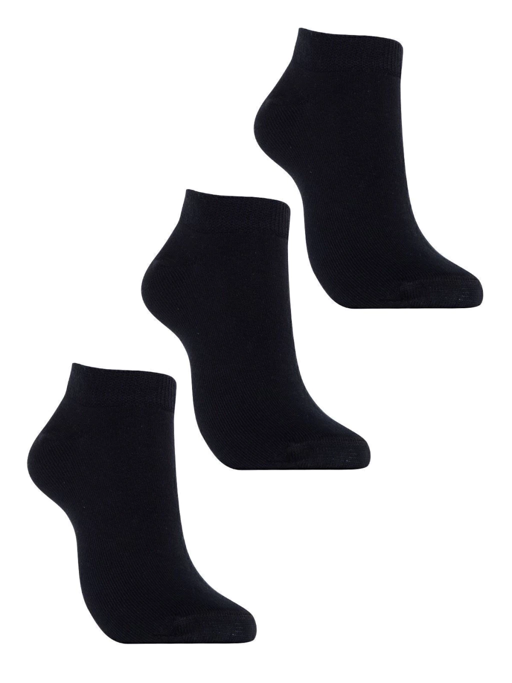 Media Corta Soft Lisa - Pack X3 Negro o Blanco o Surtido Cocot 3353