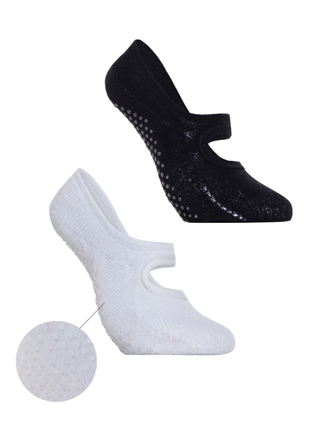 Micromedia Alta Para Yoga Y Pilates Con Antideslizante - Pack X2 Surtido Cocot 3336